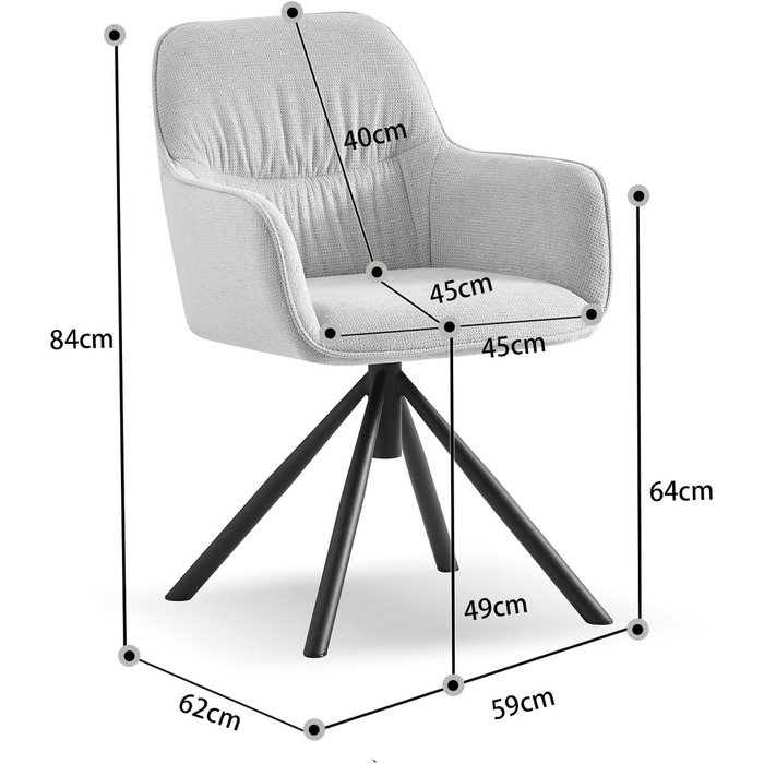 Обертовий стілець м'який стілець промисловий дизайн ткане полотно