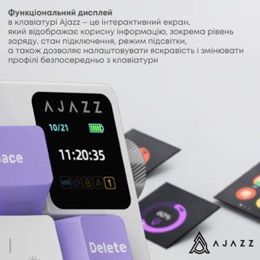 Бездротова механічна клавіатура Ajazz AK650 Flying Fish Switch - Purple (AK650-FF-PWB)