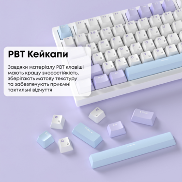 Дротова механічна клавіатура Ajazz AK820 Sea Salt Switch White (AK820-SS-PWB)