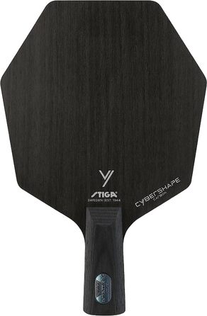 Професійна дерев'яна ракетка для настільного тенісу Stiga Cybershape Carbon-нова революційна професійна ракетка для настільного тенісу, унікальна шестикутна форма, Велика ударна поверхня (ручка)