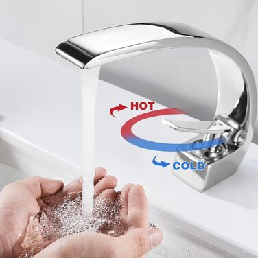 Змішувач для ванної кімнати/умивальника, хромований, латунний, для ванни, туалету, гостьового WC