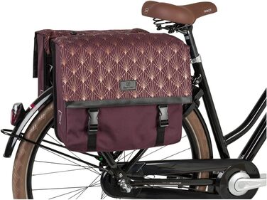 FAST RIDER Fastrider Nara Double Pannier Trend MIK (Deco Aubergine), FAST RIDER Fastrider Nara Double Pannier Trend MIK (Deco Aubergine)