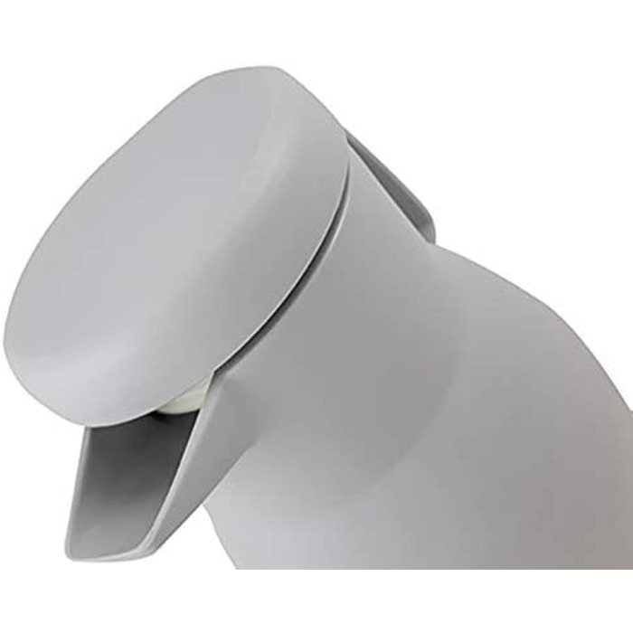 Термос Helios Wash Thermoskanne 1L: 6 годин тепла, 100% герметичний, для миття в посудомийній машині, з подвійним скляним вкладишем (сірий)