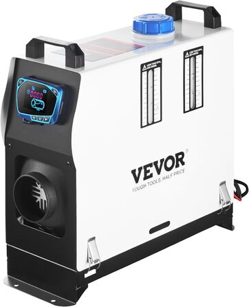 VEVOR 12V дизельний опалювач 8KW - авто опалення, повітряний опалювач для авто, RV, човнів, вантажівок, будинків на колесах, автобусів з червоним LCD-вимикачем та 1 виходом для повітря