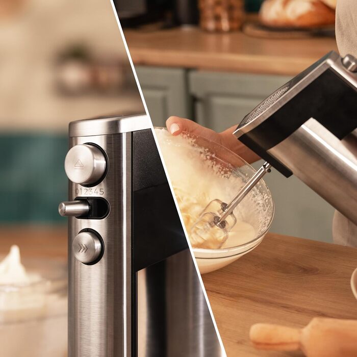 Ручний міксер Cecotec PowerTwist 500 Full Steel: 500 Вт, 5 швидкостей + Turbo, 3 насадки, сталь, без чаші