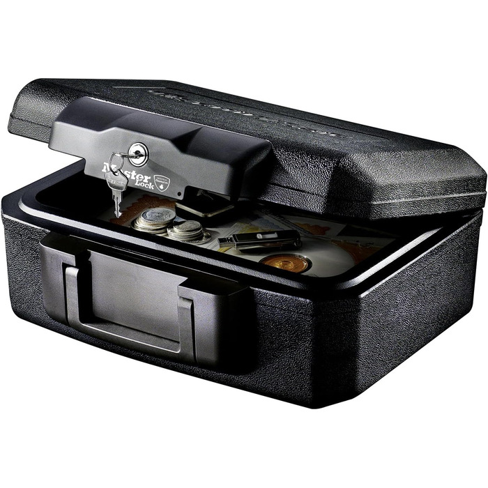 Сейф Master Lock вогнестійкий та водонепроникний з ключем, потрійний захист від пожежі, води та крадіжок, 7.8L, 16.8 x 39.1 x 36.3 см