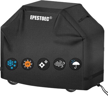 Чохол для гриля EPESTOEC, водонепроникний, UV-захист, Ripstop, для газових і вугільних грилів Weber, Char Broil, Nexgrill, для вулиці