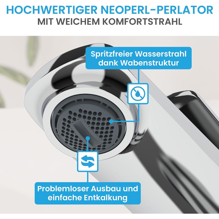 Змішувач для умивальника Bächlein Aldeya, чорний матовий, з монтажним комплектом