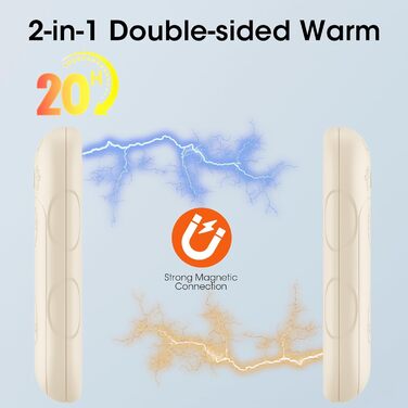 Електричні нагрівачі для рук 2 шт. 6000 mAh, перезаряджаються, для кемпінгу, на вулицю, подарунок для чоловіків, жінок, дітей