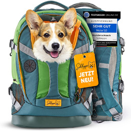 Рюкзак для собак вагою до 9 кг / рюкзак для собак / надвисокий дихаючий рюкзак для собак для піших прогулянок, громадського транспорту і т. д. / транспортний рюкзак водонепроникний (зелений)