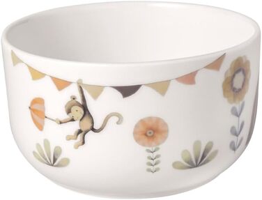 Дитячий посудовий набір Villeroy & Boch Boho Kids 'Roar like a lion' (7 предметів), з нержавіючою сталею, зорієнтований на дітей, з мотивом лева та мавпи, преміум-посуд, безпечний для миття в посудомийній машині та мікрохвильовій печі