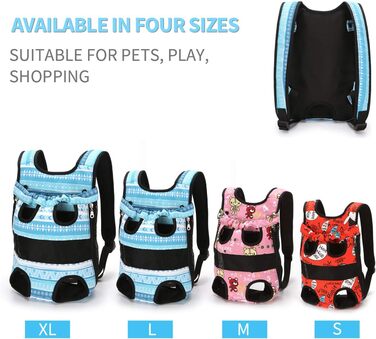 Рюкзак для собак PETCUTE сумка для перенесення собак сумка для перенесення великих собак рюкзак для перевезення кішок рюкзак для перенесення домашніх тварин скриня (м, Синій)