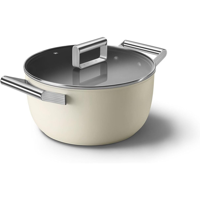 Електричний чайник Smeg KLF05CREU, 0.8 л, кремовий колір, нержавіюча сталь, з індикатором рівня води та захистом від перегріву