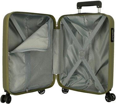 Чохол-валіза Roll Road Flex з ABS-пластику, кодовий замок, 4 колеса, ручна поклажа, зручний внутрішній простір (набір 2 шт., хакі)