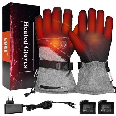 Гріючі рукавички COREEDGE 7.4V 3000mAh для жінок та чоловіків, 3 режими нагріву, для мотоцикла, сноуборду, велосипеда, риболовлі, чорні