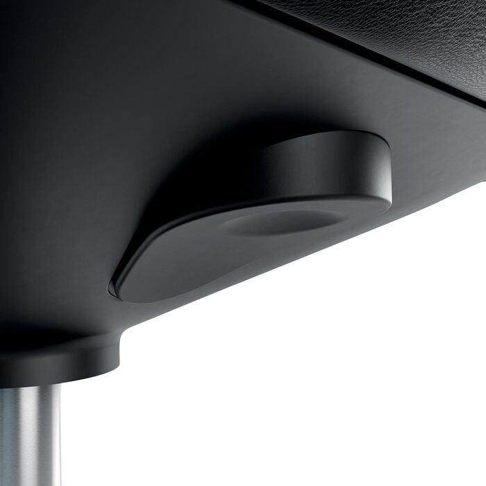 Офісний стілець Leitz Ergo Active з піною подвійної щільності, регульована висота 57-82 см, оббивка з переробленого матеріалу (110 кг), чорний, з колесами