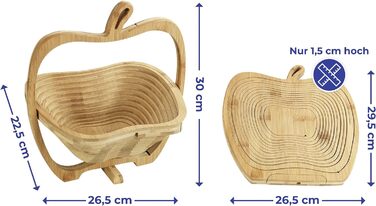 Складаний бамбуковий кошик для фруктів 2-в-1 Maximex