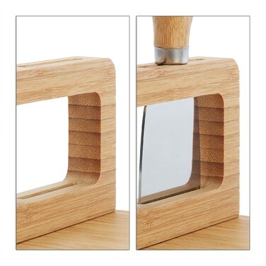 Дошка для сиру Relaxdays з бамбука та столовими приборами