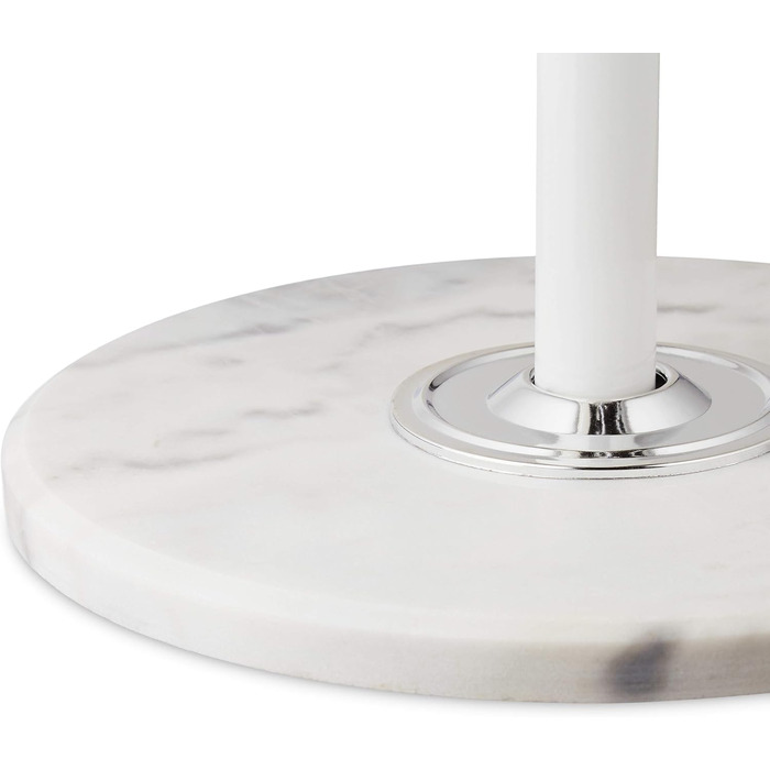 Стійка для одягу Relaxdays з підставкою для парасольки, 16 гачків, 176,5 x 36,5 см, мармурова основа, золота/біла