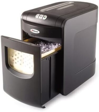 Шредер Rexel REM820 для документів, мікроріз, ручний привід, 21 л, чорний