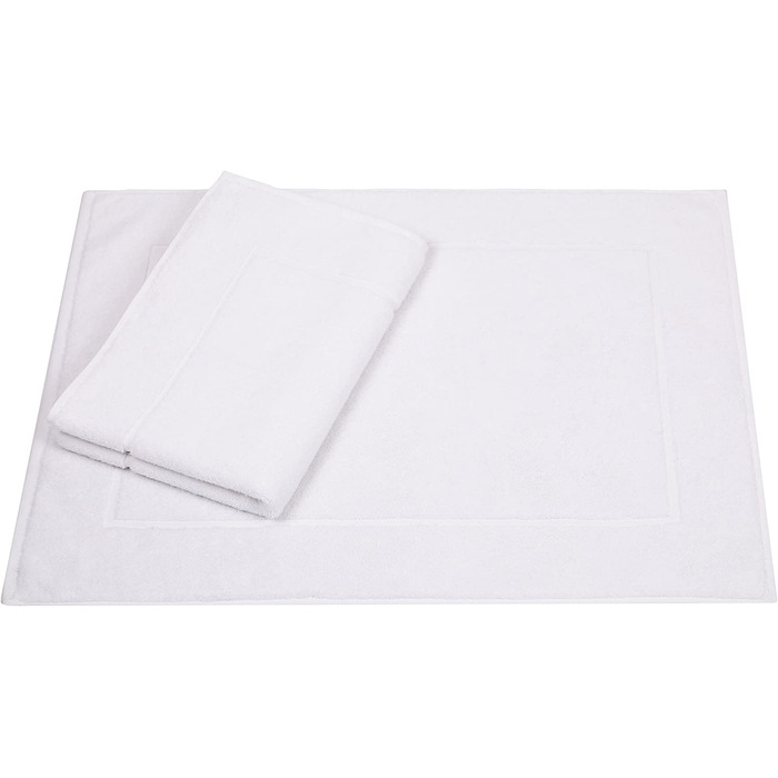 Комплект Betz з 2 килимків для ванної, килимок для ванної, килимок для душу, махрова тканина розміром 50x70 см, 100 бавовна преміум-класу, 650 г/м2, Колір (Білий)