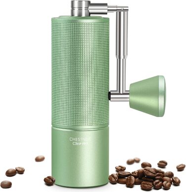 Ручна кавомолка TIMEMORE Chestnut C3 ESP PRO, зелена - для еспресо та френч-прес