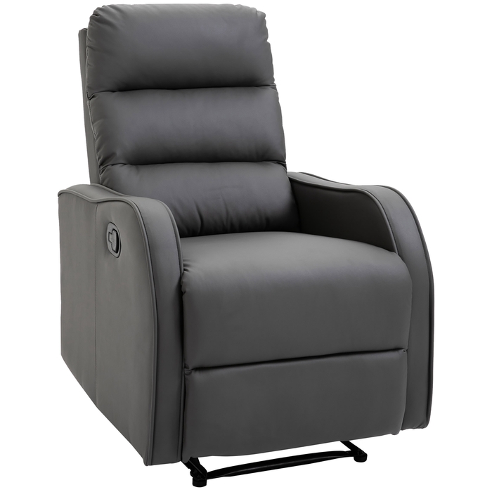 Реклайнер HOMCOM Recliner з функцією гойдання та відкидання, поворотний з підсклянником з тканини з мікрофібри для вітальні та відпочинку