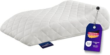 Ортопедична подушка для ніг Traumnacht Medical для запобігання пролежнів, бавовняний двошаровий чохол, сертифікат Öko-Tex, виробництво за німецькими стандартами якості. Чохол: бавовна, білий (з Visco-накладкою)