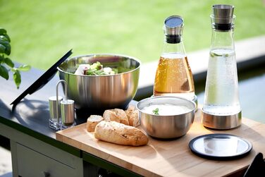 Емса Flow - термоджезва з нержавіючої сталі та скла, 1 л, 14x14x30 см | Зберігає холод до 4 годин | Емса