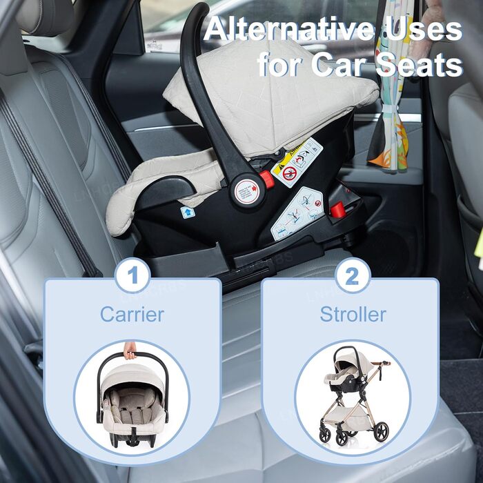 Дитяча коляска 3 в 1, туристична, швидко складається, з фіксацією передніх коліс, сіра (10-V8, візерунок)