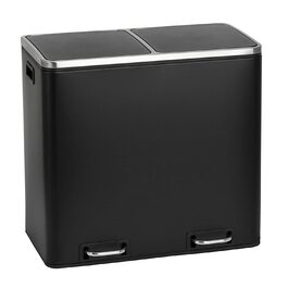 Висувний ящик для сміття SVITA TM2X30 об'ємом 60 літрів, дизайнерська сміттєва корзина, сміттєва корзина, система поділу кухонного приладдя (чорний)