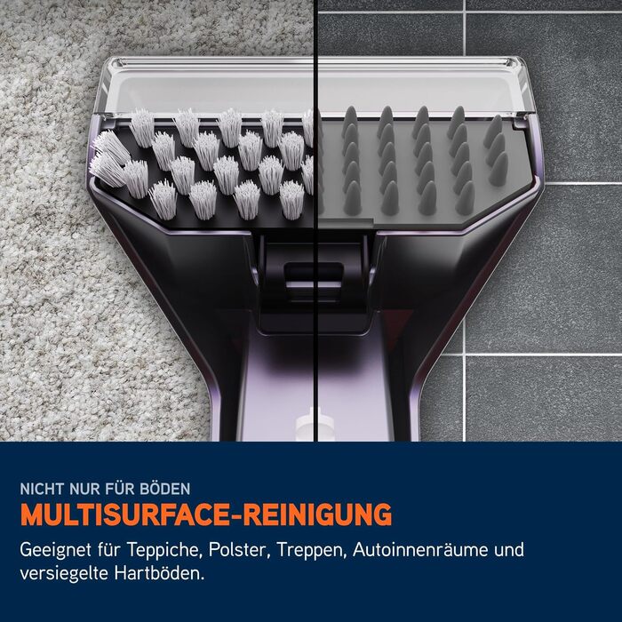 Vax SpotWash Duo: Портативний відпарювач для килимів та м'яких меблів з насадкою для тварин, аксесуари для щоденного прибирання, для різних поверхонь, з розчином для чищення (Spotwash EU)