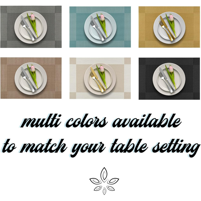 Набори серветок на стіл More Décor, 4 шт., сірий сріблястий колір, PVC-вініл, миючі, термостійкі, для кухні та їдальні