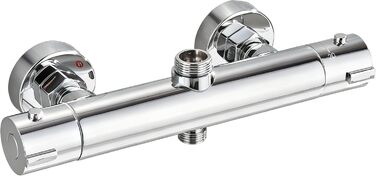 Змішувач для ванни з термостатом, настінний монтаж, для ванної кімнати (хром)