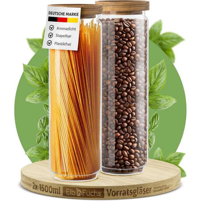 Набір скляних банок для зберігання з кришкою (300, 500, 700, 1000 мл) | Герметичні та захищені від молі | Для спецій та продуктів харчування