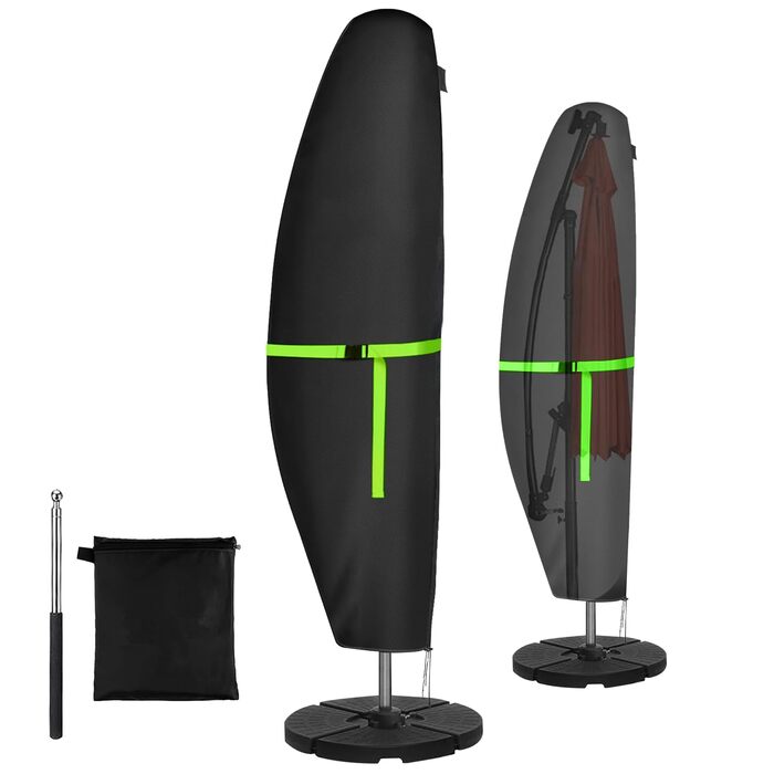 Чохол для парасольки GEMITTO, водонепроникний, 280x30x81/46 см, для парасольки 2-4 м, 420D, захист від вітру та сонця