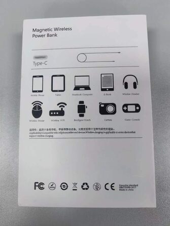 Магнітний бездротовий пауербанк ISIX 10000 мАг, сумісний з Mag-Safe, PD20WQC22.5W, LED-дисплей, білий