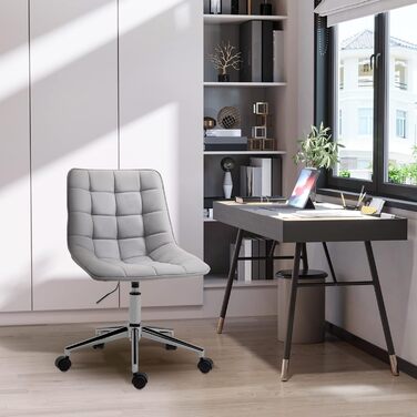 Крісло офісне Vinsetto, поворотне, регульоване по висоті, сірого кольору, 60x60x90 см