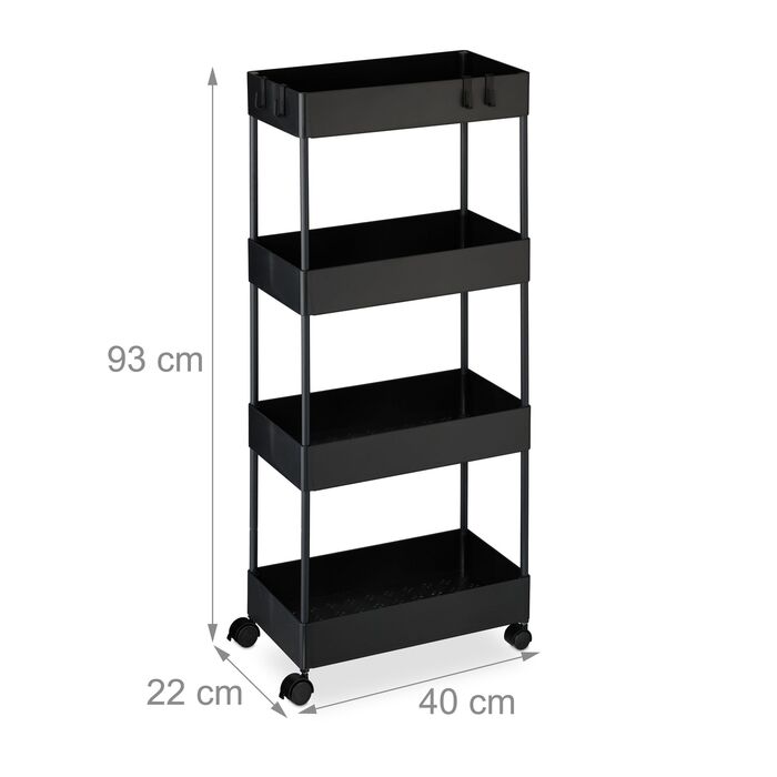 Візок для зберігання Relaxdays на 4 ярусах