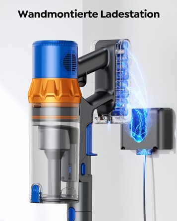 Акумуляторний пилосос SunSare бездротовий 600W 50000Pa 65хв з насадкою 1м, аромафункцією, гнучким шлангом, тримачем для зарядки, автоматичним режимом для підлоги, килимів, шерсті тварин