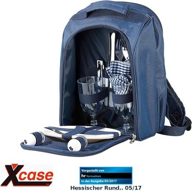 Рюкзак для пікніка Xcase: терморюкзак з відділенням-холодильником, комплект на 2 особи