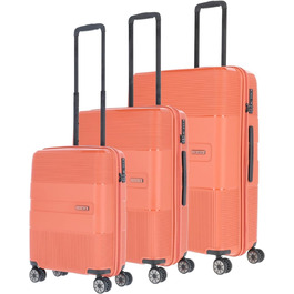 Набір валіз на 4-х колесах Travelite з 3-х частин, тверда оболонка, розміри L/M/S з замком TSA, серія WAAL
