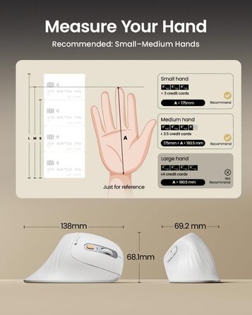 Вертикальна миша ProtoArc EM11 NL: бездротова, з підзарядкою, для 3 пристроїв (Bluetooth+USB), чорно-зелена