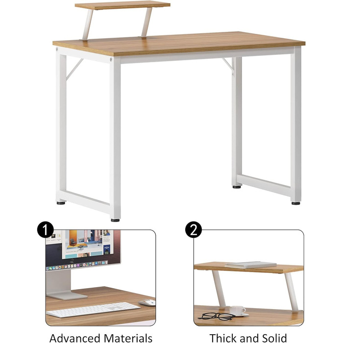 Комп'ютерний стіл SDHYL 100 см: сучасний дизайн, полиці для зберігання, ідеальний для дому та офісу