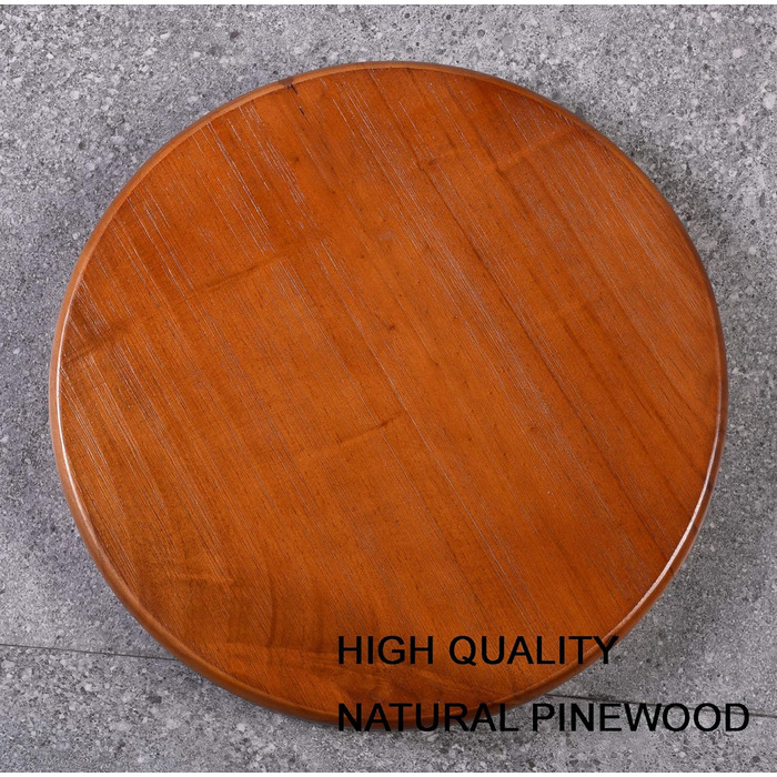 Стілець-табурет Topower Industrie Retro Vintage з дерева, стилі фермерський, регульована висота, чорний