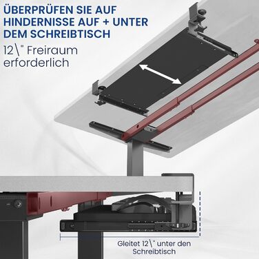 Висувна платформа для клавіатури VIVO, 69x28 см, біла, MOUNT-KB05W