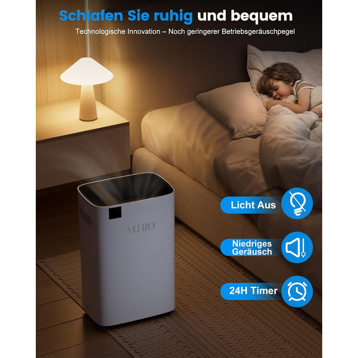 Електричний осушувач повітря 20л/день, високої продуктивності, з функцією сушіння білизни, таймером та системою відтавання, для приміщень до 200 м³/60 м², підходить для квартир, ванних кімнат, підвалів, гарантія 10 років