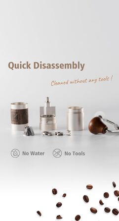 Кавомолка ручна 1Zpresso Q Heptagonal, компактна, для подорожей, з нержавіючою сталлю