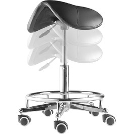 Базовий стілець B. V. Сідельний з коліщатками-ергономічний стілець для сидіння 42-63 см-офісний стілець з регульованою висотою-обертовий стілець на 360 - Табурет-робочий стілець
