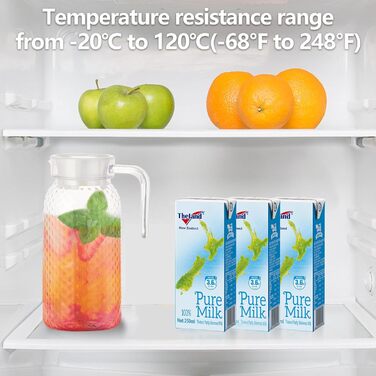 2 шт. глечики для води 1 літр, пластикові глечики з кришкою та ручкою, прозорі глечики для соку, напоїв, кави, чаю, молока, вина